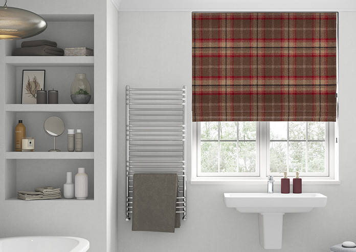 Highland, Rosso - Roman Blind - Image 3
